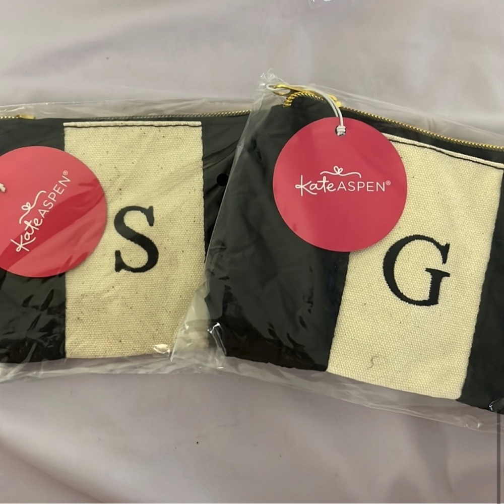 Kate Aspen “S” & “G” Initialed Mini Makeup Bag